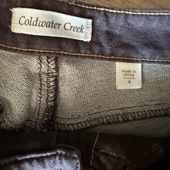 Coldwater Creek Chocolate Brown Soft Denim Pants/Jeans Stretch Size 4 - Picture 3 of 5